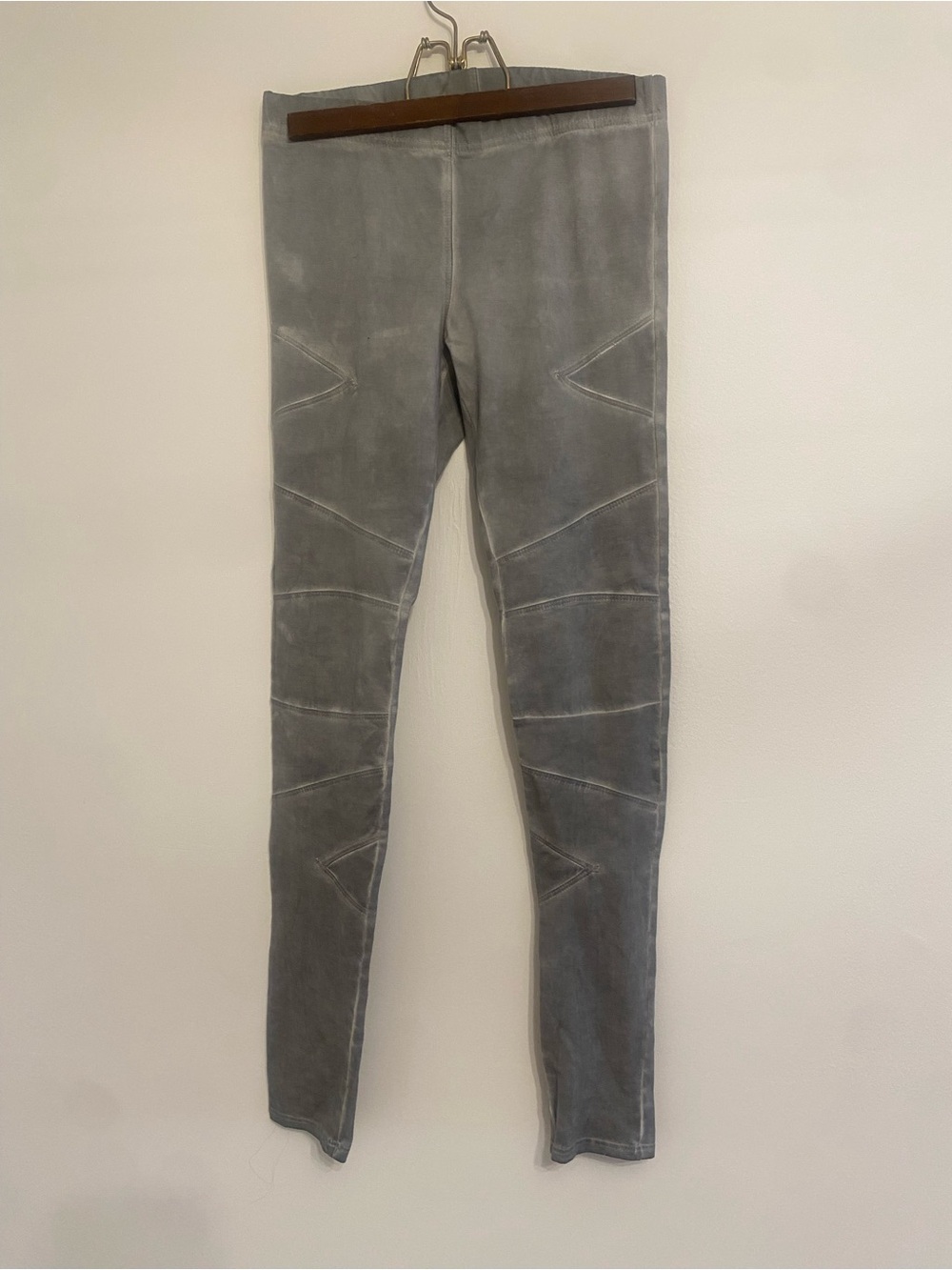 Vigoss Gray Skinny Moto Paneled Leggings / Pants - Size Medium